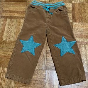 Baby Boden Star Knee Patch corduroy pants 2-3Y